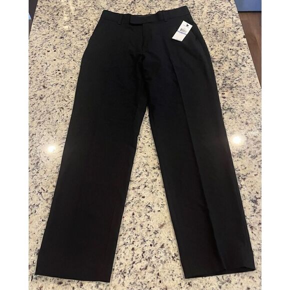 Calvin Klein Boys' Flat Bi-Stretch Dress Pant, Straight Leg - Picture 2 of 5